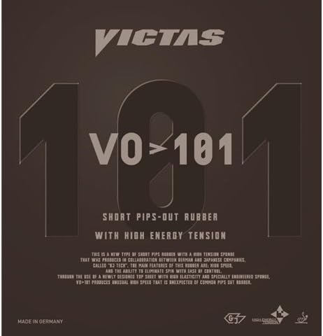 Victas vo> 101 פיפס קצר - פיפס אאוט גומי טניס שולחן - מקסימום שחור